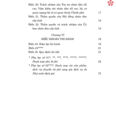 Luật phí và lệ phí năm 2015 (sửa đổi, bổ sung năm 2017, 2018, 2020, 2023) bản in 2024