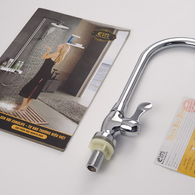 Vòi rửa chén lạnh Eurolife EL-T016 (Trắng bạc)