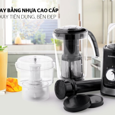 MÁY XAY SINH TỐ ĐA NĂNG SUNHOUSE SHD5322B ĐEN- Hàng Chính Hãng