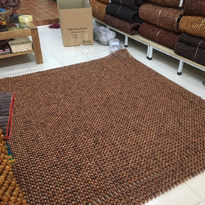 Chiếu Hạt Gỗ Hương Cao Cấp - Kích Thước 1,6mx2m hạt 1.2cm ( video , hình thật )