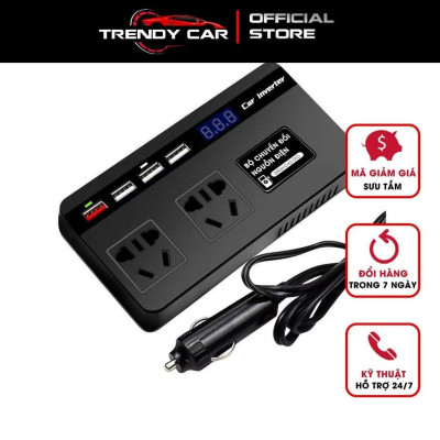 Máy Biến tần điện ô tô, Bộ chuyển đổi điện tự động tẩu sạc DC 12V / 24V sang AC 110V / 220V, Cửa hàng nội thất ô tô Car