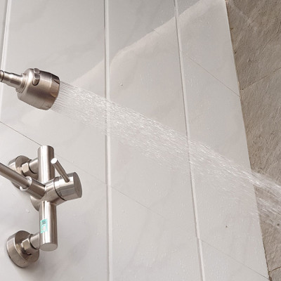 Vòi rửa chén âm tường cần lò xo Inox SUS 304 Eurolife EL-T017AT (Trắng vàng)