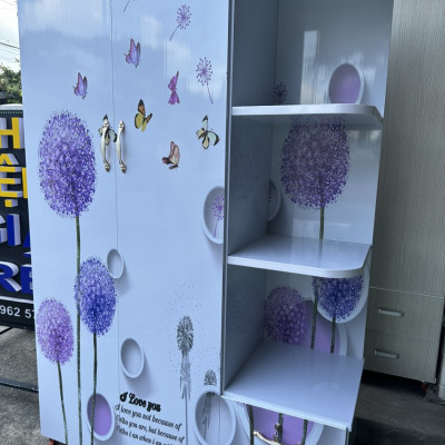 Tủ áo kèm kệ hình Hoa Bồ công Anh Juno Sofa Ngang 1m25 x 1m85 x sâu 48 cm.