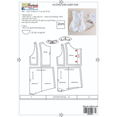 Rập giấy A0 jum bé gái mã R223 (BẢN VẼ)