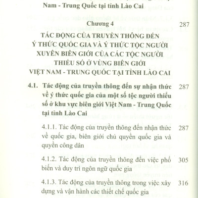Truyền Thông Và Ý Thức Quốc Gia Của Một Số Tộc Người Ở Vùng Biên Giới Việt Nam - Trung Quốc (Sách chuyên khảo) - Viện Hàn lâm Khoa học Xã hội Việt Nam - Viện Dân tộc học; Trần Hồng Thu chủ biên 
