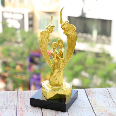 Tượng đôi uyên ương mạ vàng - Quà tặng mừng cưới cao cấp