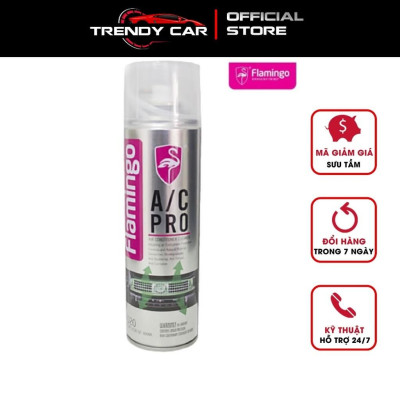  Bình xịt vệ sinh điều hòa ô tô Flamingo, Dung dịch tẩy điều hòa ô tô cao cấp hàng Mỹ chất lượng cao nhập khẩu 