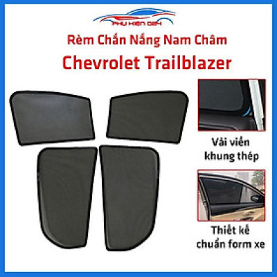 Bộ 4 rèm chắn nắng nam châm Chevrolet Trailblazer khung cố định chống tia UV