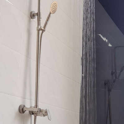 Bộ sen cây tắm đứng nóng lạnh Inox SUS 304 Eurolife EL-S920 (Trắng vàng)