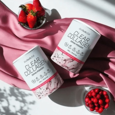 Bột Collagen Thủy Phân Loại I & II – Clear Collagen BiotechUSA Hộp 308g