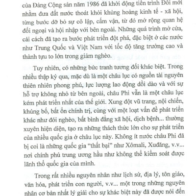 Cải Cách Thể Chế Kinh Tế Ở Châu Phi - Những Nguyên Nhân Thất Bại (Sách Chuyên Khảo)