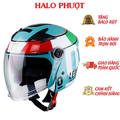 Mũ bảo hiểm 3/4 Royal M268 2 kính - Lót tháo rời