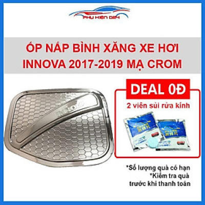 Ốp nắp bình xăng Innova 2017-2018-2019 mạ crom chống trầy trang trí ô tô