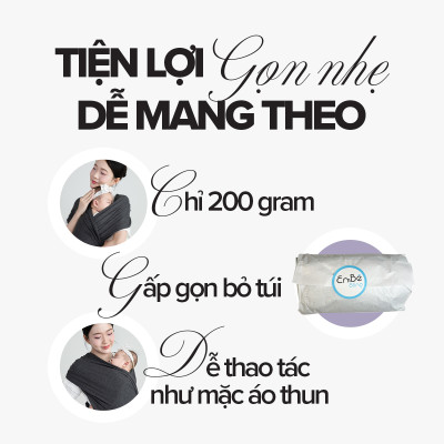 [Thiết Kế Mới - Cao Cấp] Địu Vải Em Bé Sling Baby Sling Nova/Nova Plus Dễ Địu Êm Vai An Toàn Cho Bé 0–24 Tháng