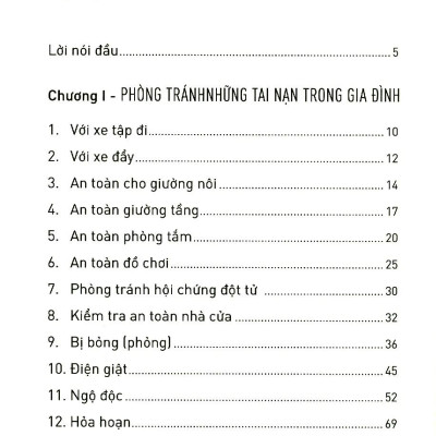 Phòng Ngừa Tai Nạn, Thương Tích Trong Gia Đình