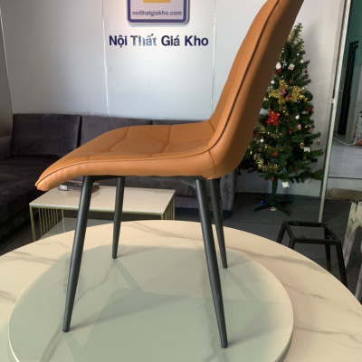 Bộ bàn ăn mặt đá phiến chân chéo chữ X kết hợp ghế Loft chấm bi