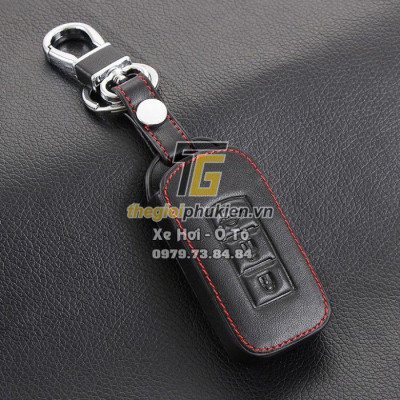 Bao da 3D bảo vệ chìa khóa xe Mitsubishi Attrage, Mitsubishi Xpander, Mitsubishi Outlander kèm móc đeo Inox