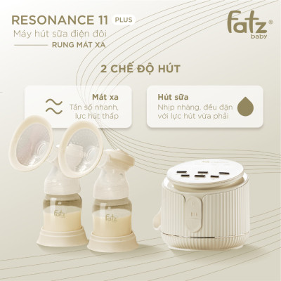 Máy hút sữa điện đôi rung mát xa Fatzbaby Resonance 11 Plus – FB1230BT Hàng Chính Hãng