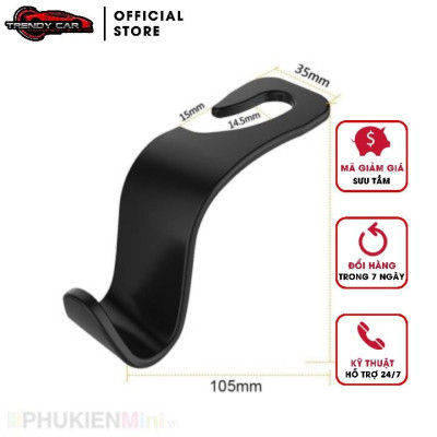 Móc treo đồ sau ghế ô tô, dụng cụ treo đồ đa năng dành cho ô tô phù hợp mọi loại xe kiêm kẹp điện thoại tiện dụng