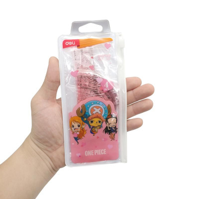 Thước Bộ Eke One Piece - Deli EH17 - Màu Hồng