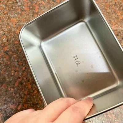 Hộp Đựng Thực Phẩm Tủ Lạnh, Đồ Ăn Bằng Inox 304 Có Nắp Nhựa Kèm Theo Tiện Lợi (135x105x58 mm)