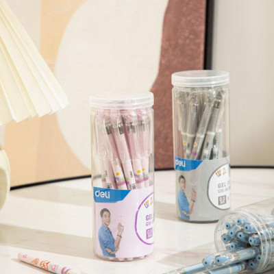 Bút Gel Deli 0.5 mm - Phiên Bản Sơn Tùng M-TP Giới Hạn - Deli G16-BL - Màu Xám - Mực Đen