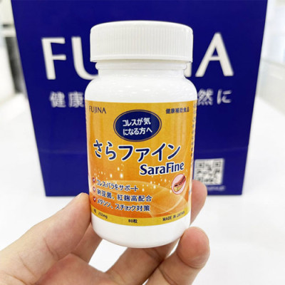 Viên Uống Hỗ Trợ Giảm Mỡ Máu Sarafine Fujina 80 Viên Nhật Bản Chính Hãng, Phòng Ngừa Ngừa Tai Biến