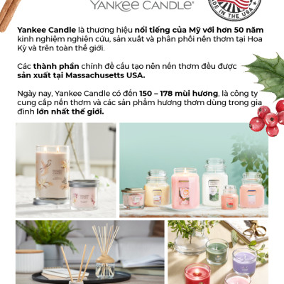 Nến ly tròn sáp đậu nành Yankee Candle size L (567g) - Balsam & Cedar