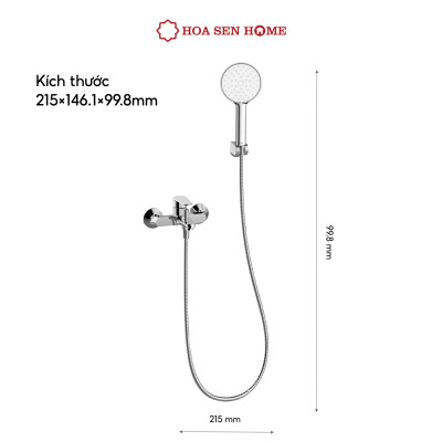 Sen dây TUSLO LUXURY S001 chất liệu đồng thau, công nghệ phun khí tân tiến, tiết kiệm nước  - Hoa Sen Home - Hàng chính hãng