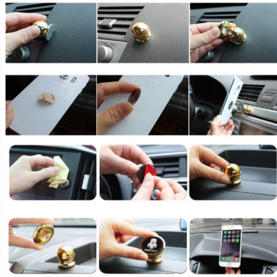 Giá đỡ điện thoại xoay 360 độ hít Nam Châm gắn trên ôtô, xe hơi, bàn làm việc – GDT360 (Hồng hoặc vàng) F - Phụ Kiện Oto, Xe Máy - Chăm Sóc Xe Hơi 206231 - - FS