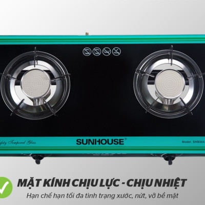 Bếp Gas Hồng Ngoại Đôi Sunhouse SHB004MT - Hàng chính hãng