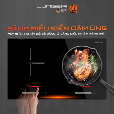 Bếp từ đôi Junger CEJ-201-II 4000W Tích hợp khóa phím an toàn Hàng Chính Hãng Bảo Hành 36 Tháng