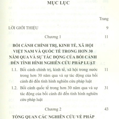 Tổng Quan Tình Hình Nghiên Cứu Về Pháp Luật Ở Việt Nam Trong Hơn 30 Năm Qua