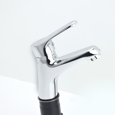 Vòi lavabo rửa mặt nóng lạnh bằng đồng mạ cao cấp mặt gương Hiwin KF-211