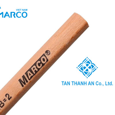Hộp 12 Bút Chì 2B/HB Marco Thân Gỗ Mộc 6000-12CB - Bút chì phù hợp thi trắc nghiệm, ngòi chì mềm dễ chuốt, tập viết