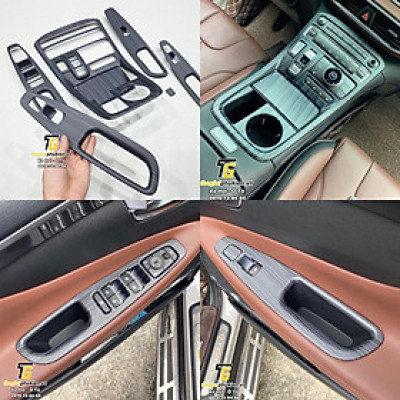 Ốp chống xước nội thất vân đá Hyundai Santafe 2021 Cao cấp