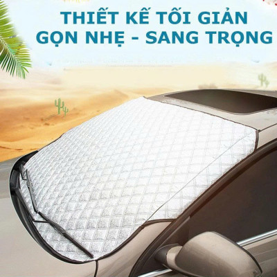  Bạt Che Nắng, Chống Nóng Kính Lái Ô Tô – Thiết Kế 3 Lớp Tráng Bạc Cao Cấp Cho Xe 4 Chỗ , 7 Chỗ , Kèm Túi Đựng Xịn Sò 