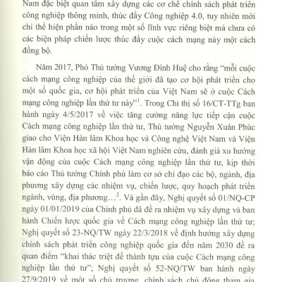Chiến Lược Thúc Đẩy Cách Mạng Công Nghiệp 4.0 Ở Nhật Bản, Hàn Quốc, Đài Loan - Hàm Ý Chính Sách Cho Việt Nam (Sách chuyên khảo)