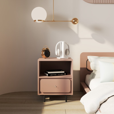 [Happy Home Furniture] SWEETY, Táp đầu giường 2 ngăn - chân sắt, 48cm x 40cm x 58cm ( DxRxC), THK_080