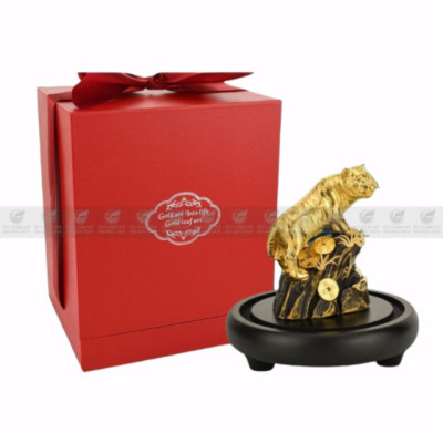 Tượng hổ dát vàng 24k(15x11x11cm) MT Gold Art- Hàng chính hãng, trang trí nhà cửa, phòng làm việc, quà tặng sếp, đối tác, khách hàng, tân gia, khai trương 