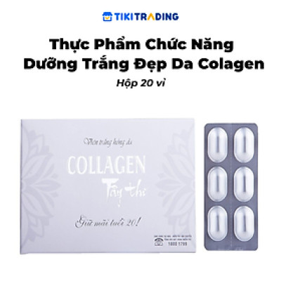 Thực Phẩm Chức Năng Hộp 20 Vỉ Viên Dưỡng Trắng Đẹp Da Colagen Tây Thi (6 Viên/Vỉ)