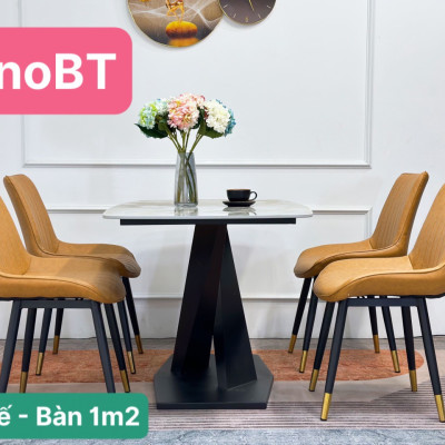 (Khuyến Mãi ) Bộ Bàn Ăn Mặt Đá Cao Cấp 2023 Hàng Sẵn Kho Đủ Màu Lựa Chọn 