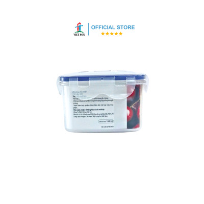 [TẶNG KHAY RÁO NƯỚC] Hộp Đựng Thực Phẩm VIETSON 1600ml Nắp Khóa 4 Cạnh Kín Hơi