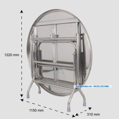 Bàn tròn rộng 1m4 inox 304 chống gỉ , hàng loại 1 bao chất lượng