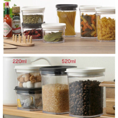 Hộp đựng thực phẩm khô Inomata, nắp mềm dẻo ôm khít với thân hộp giúp giữ kín & bảo quản thực phẩm an toàn - nội địa Nhật Bản