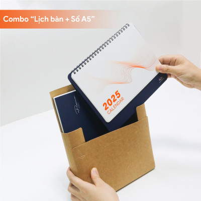 Combo Quà Tặng Sổ Lịch 2025 lên kế hoạch tiện lợi size to