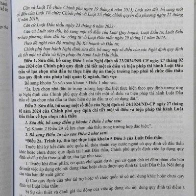 Sách Luật Đấu Thầu sửa đổi bổ sung năm 2025 – Những Điểm Mới Về Luật Đấu Thầu sửa đổi (V2604D)