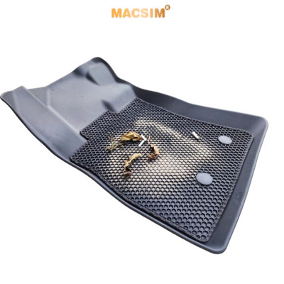 Thảm ô tô sd3 2 lớp dạng lưới lục giác Toyota fortuner 2017-2024 (màu ghi) bề mặt cao su siêu sạch - Macsim