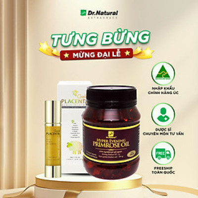 Bộ Sản Phẩm Đẹp Da, Giảm Nám: Hyper Evening Primrose Oil, Serum Vàng Nhau Thai Cừu 50ml