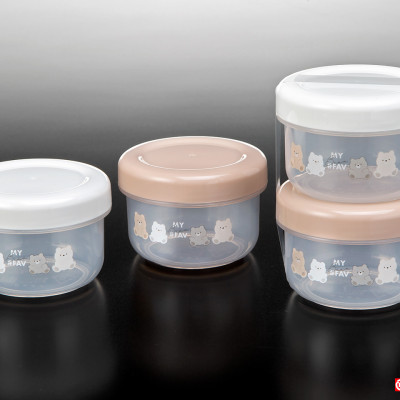 Set 02 hộp đựng thực phẩm Nakaya Pot Bear 160ml - Hàng nội địa Nhật Bản nhập khẩu chính hãng